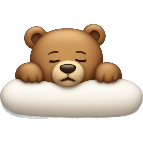 Sleeping teddy bear emoji