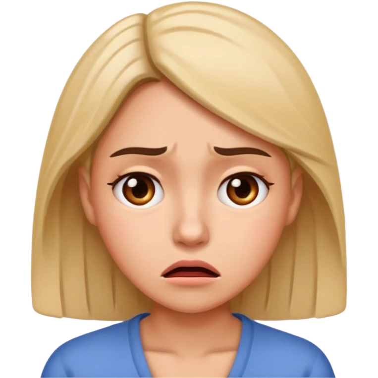 really upset and confused woman emoji