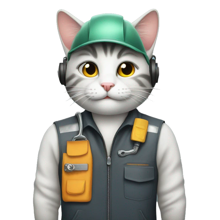 Mechanic cat emoji