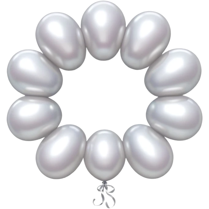 jeff koons style inflatable pearl necklace balloons emoji