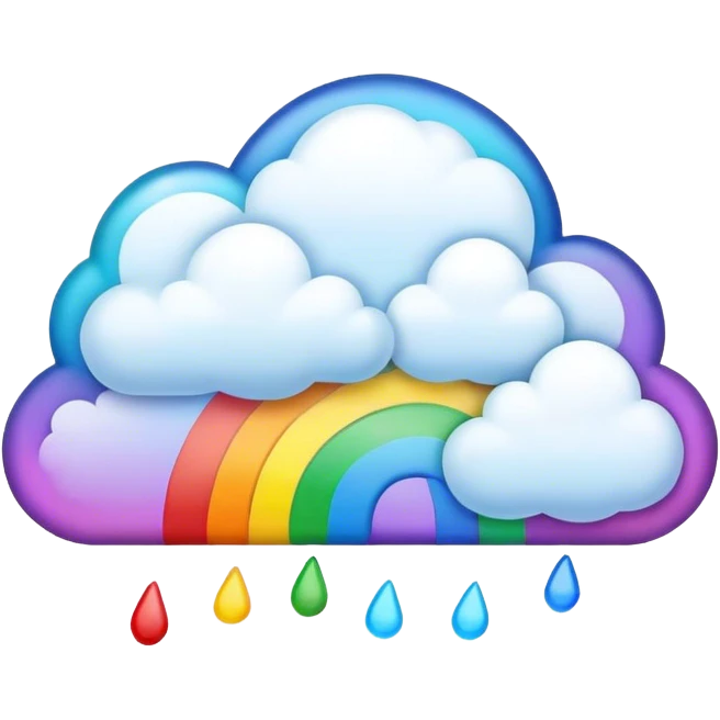 rainbow cloud emoji