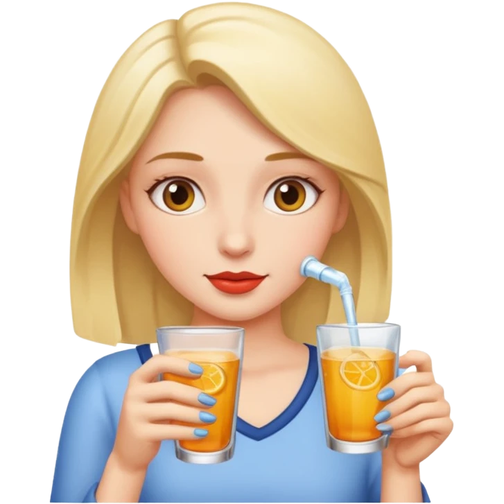 cara tomando un trago emoji