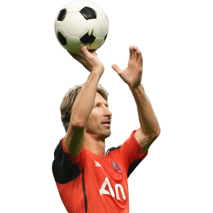 Van der sar qui arrête un tir dans la lucarne emoji