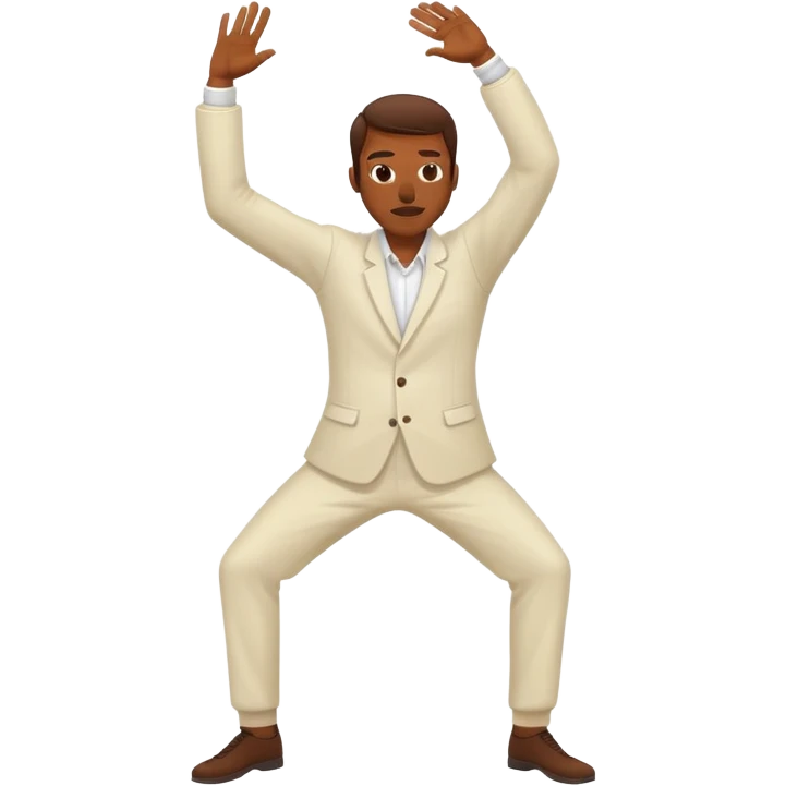Man with brown skin doing a dab emoji