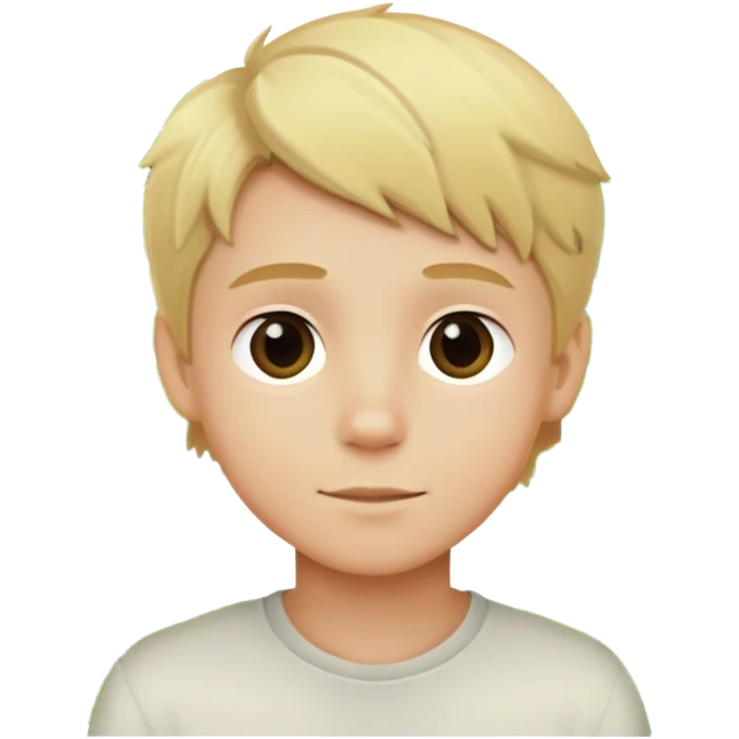 blonde boy with plant background emoji