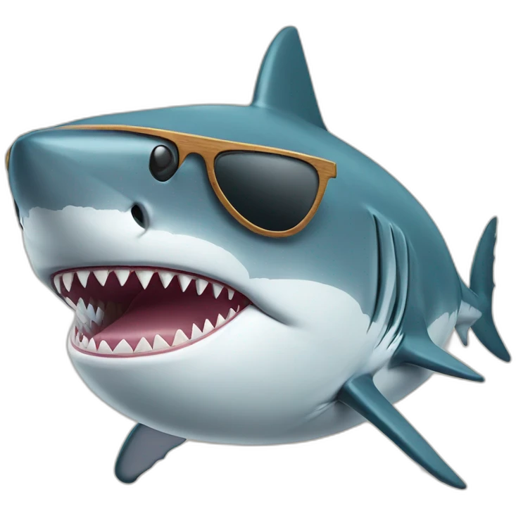 shark with cap and sunglasses  emoji