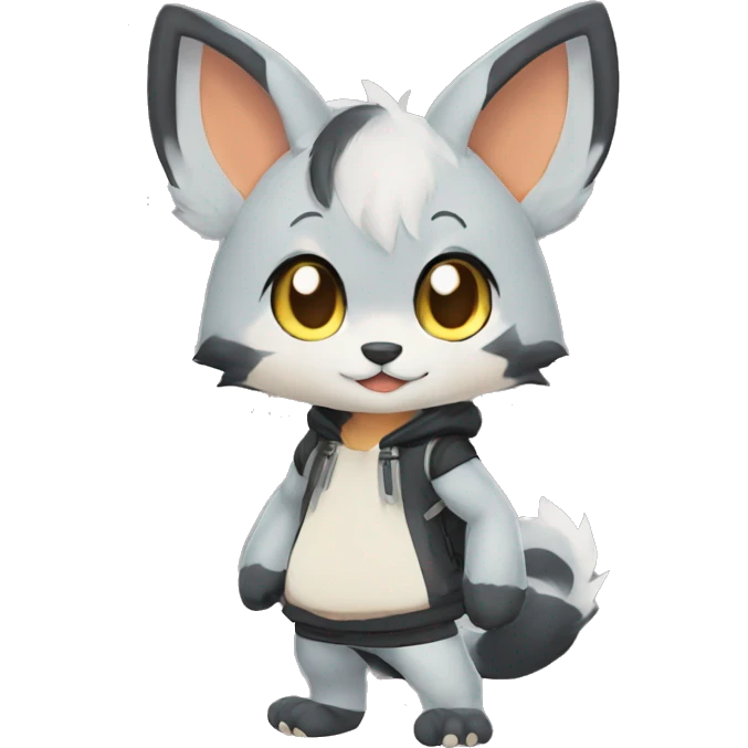 Kemono-style, Chibi, Anthro-Fur-Sona-Fakémon, apparels, Full Body emoji