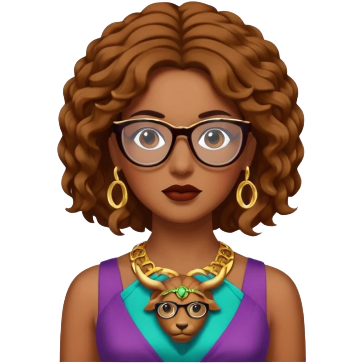 brownie Medusa Versace with glasses  emoji