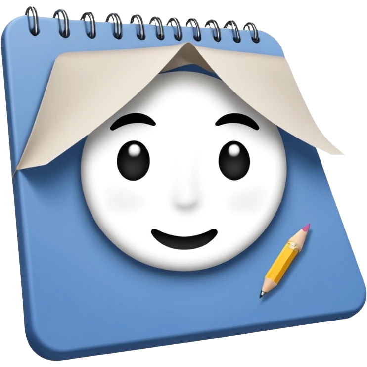 Canvas with pencil sketch emoji