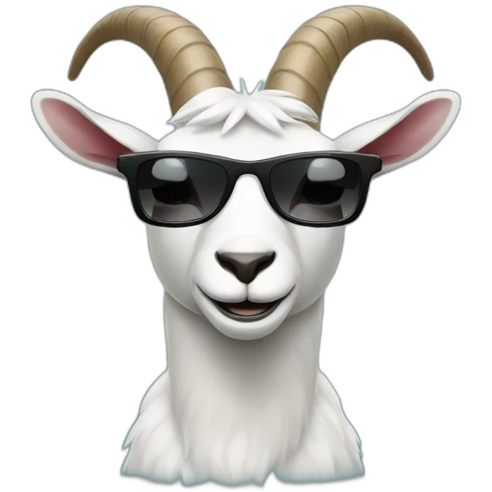 goat with sunglasses emoji
