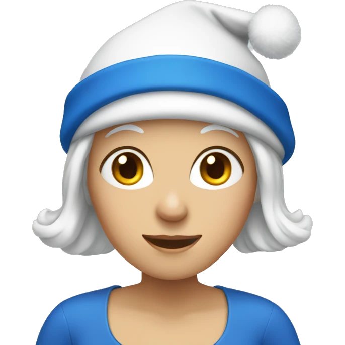 santa white woman with blue hat emoji