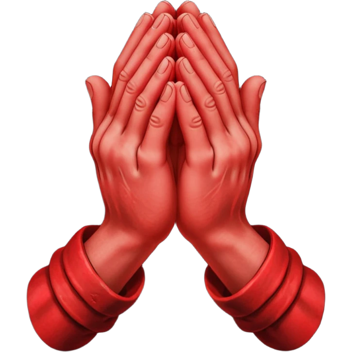 red praying hands emoji