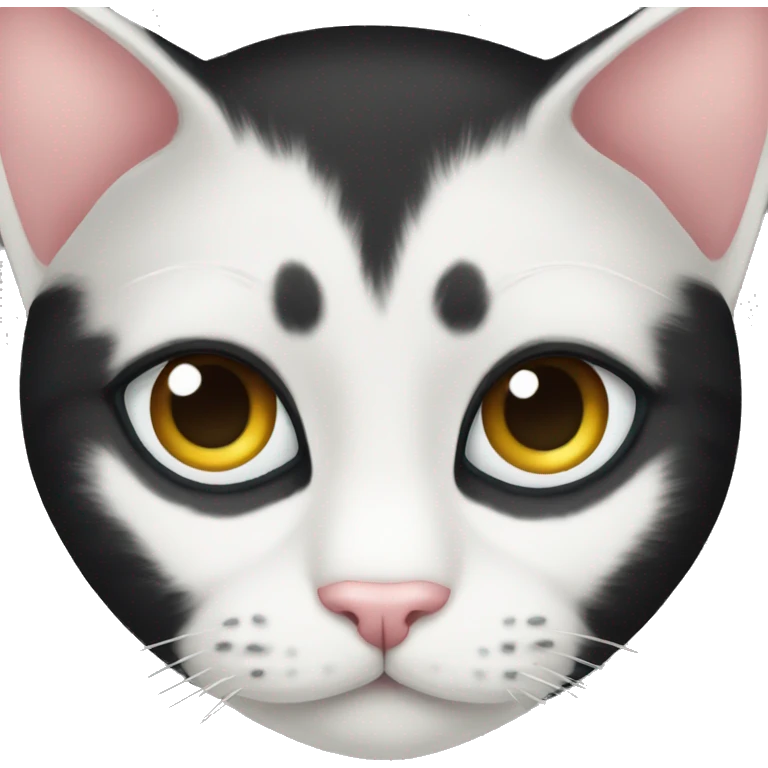 Tuxedo cat face emoji