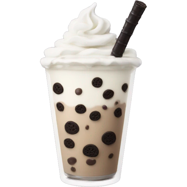 Boba Oreo milkshake emoji