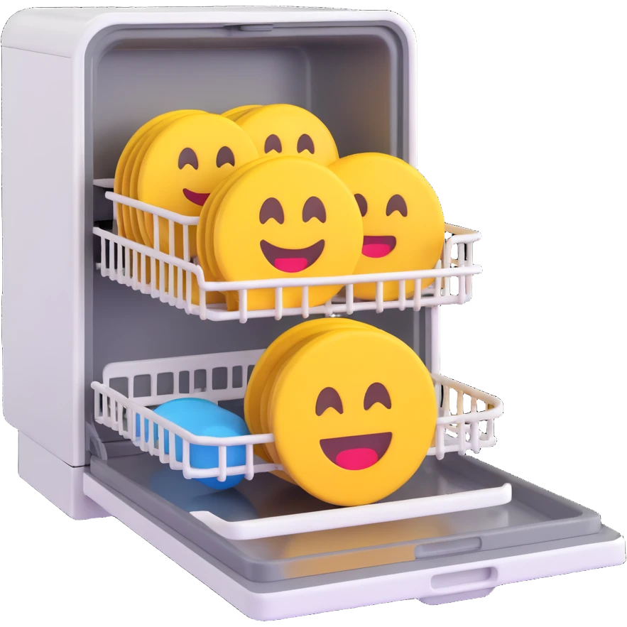 dishwasher 3D emoji style emoji