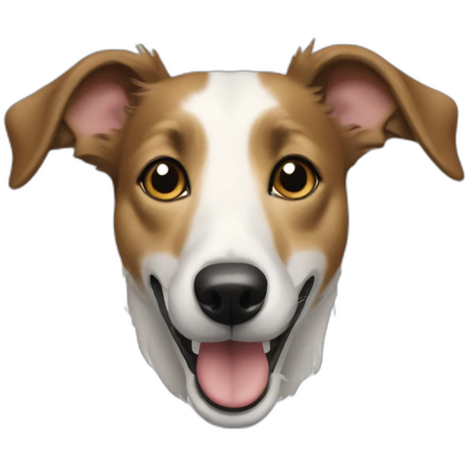 Collie whippet cross happy face  emoji