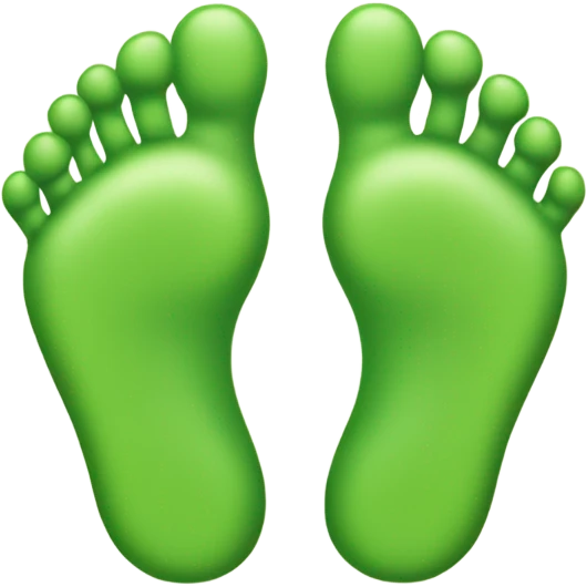 I want an emoji of three feet that represents 3 generations. I want this emoji to be green. emoji