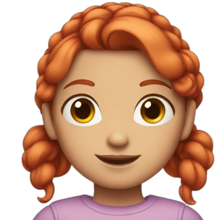 Girl with red hair and pigtails emoji