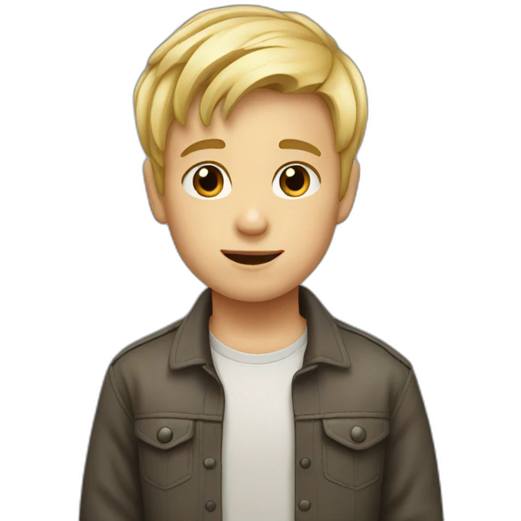 boy, kid, blond hair emoji
