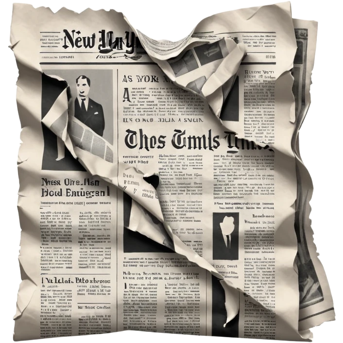 generate realistic detailed news paper NY emoji