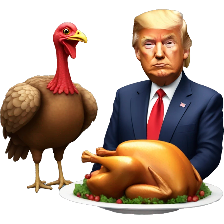 Donald trump with a turkey emoji