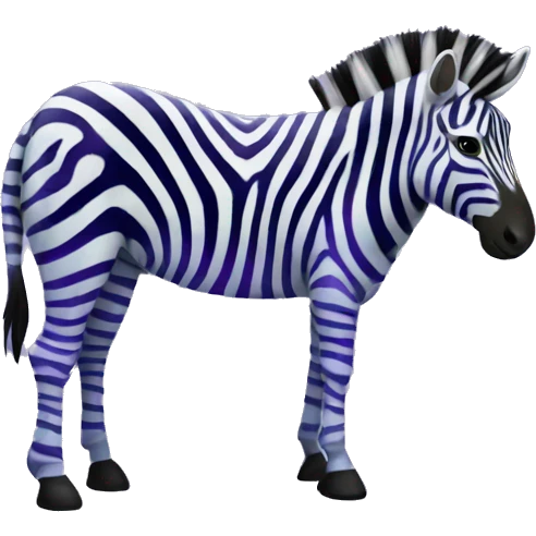 Purple blue zebra emoji