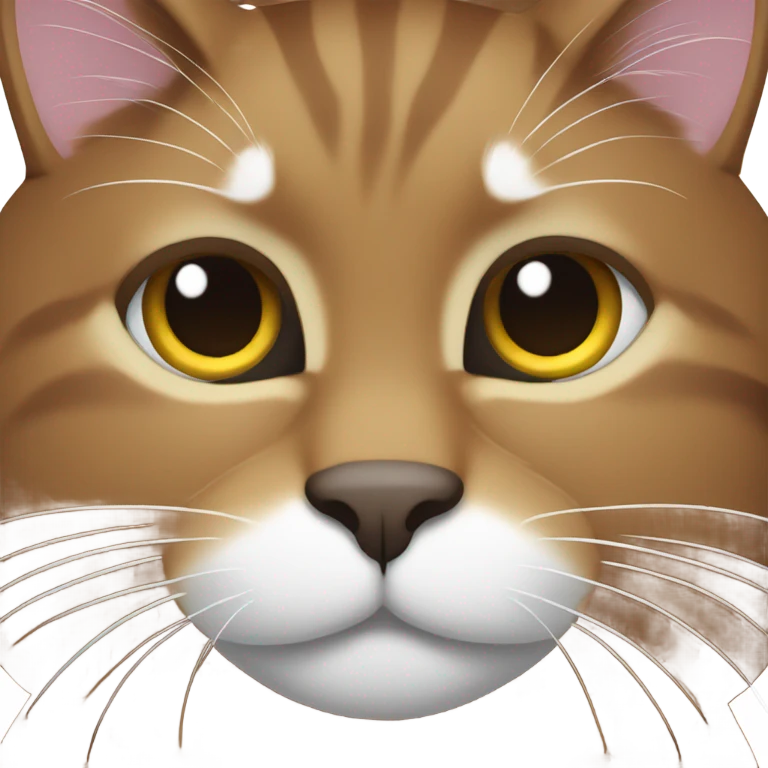brown cath with white paws and white belly emoji
