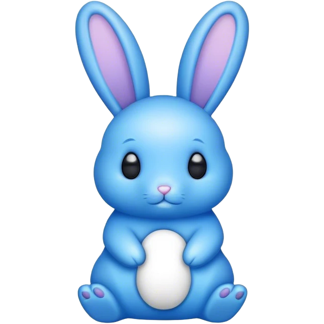 Blue peeps bunny emoji
