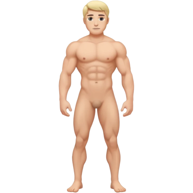 Naked male with dick emoji