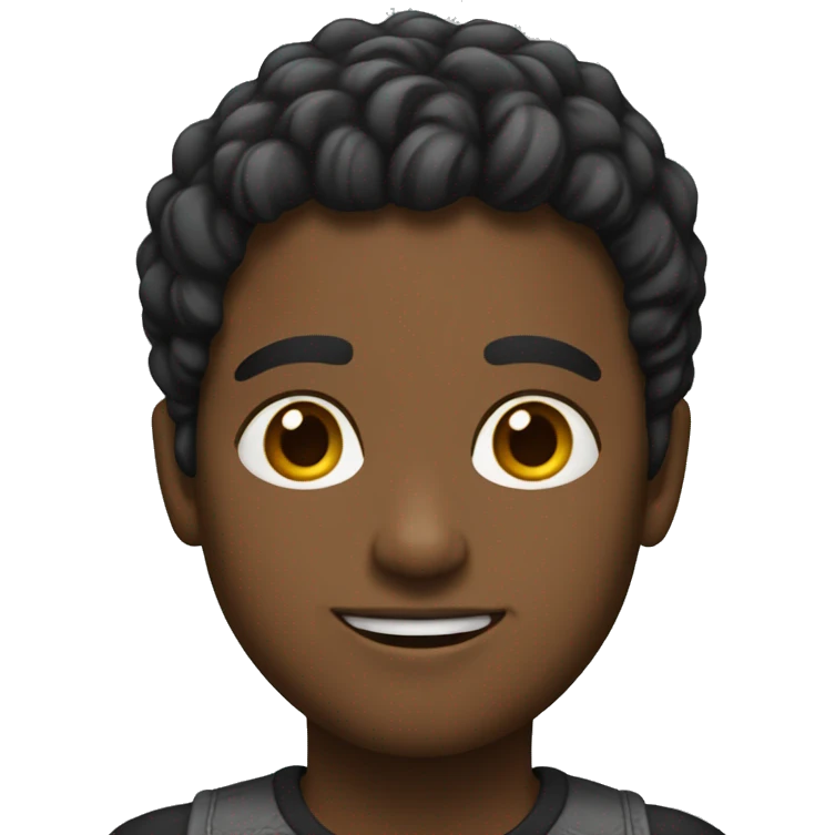 una persona de pelo negro y corto emoji
