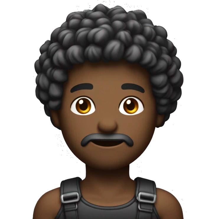 boneco moreno de cabelo preto cacheado e de corpo inteiro fazendo ok com a mão emoji