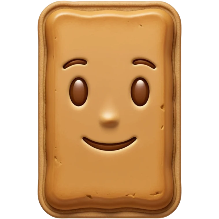 rectangular biscoff cookie no smiley face emoji