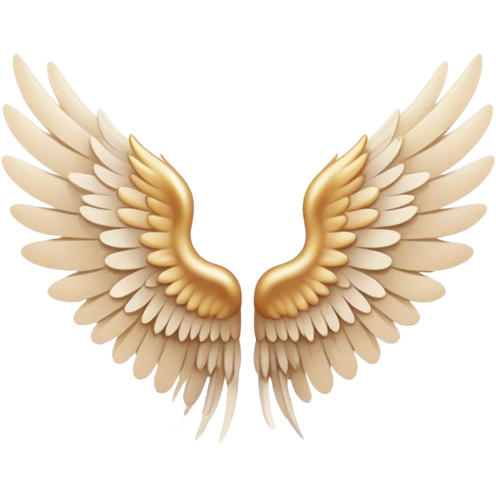 Angel wings beige  emoji