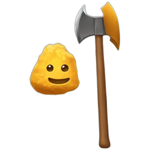 a nugget and pickaxe emoji