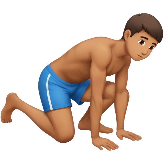 man on hands and knees emoji