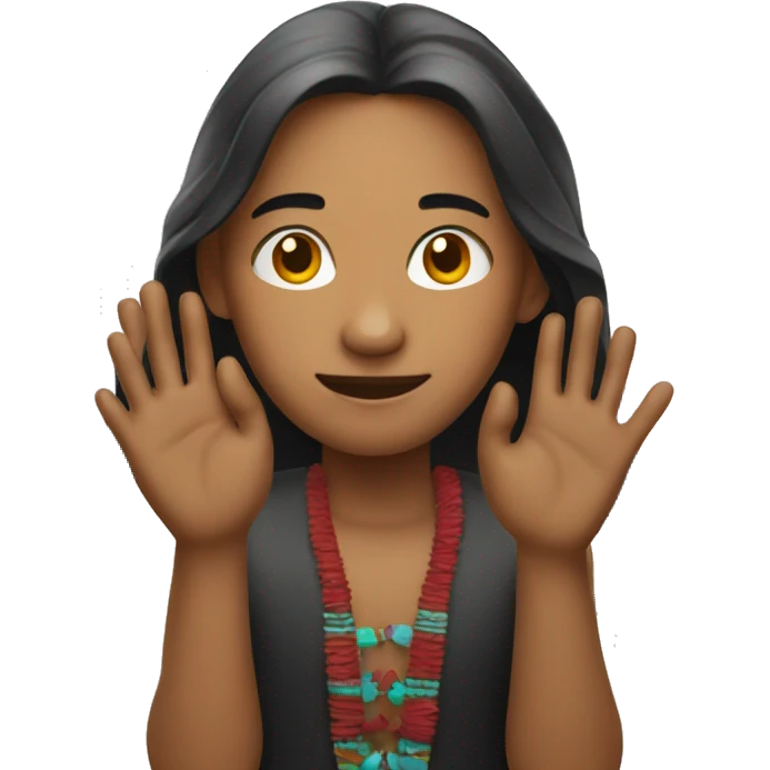 native with raised hands emoji