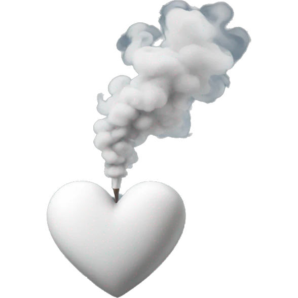 heart with smoke emoji