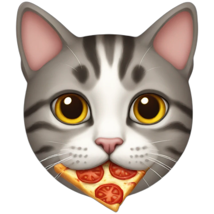 Cat who eat à pizza emoji
