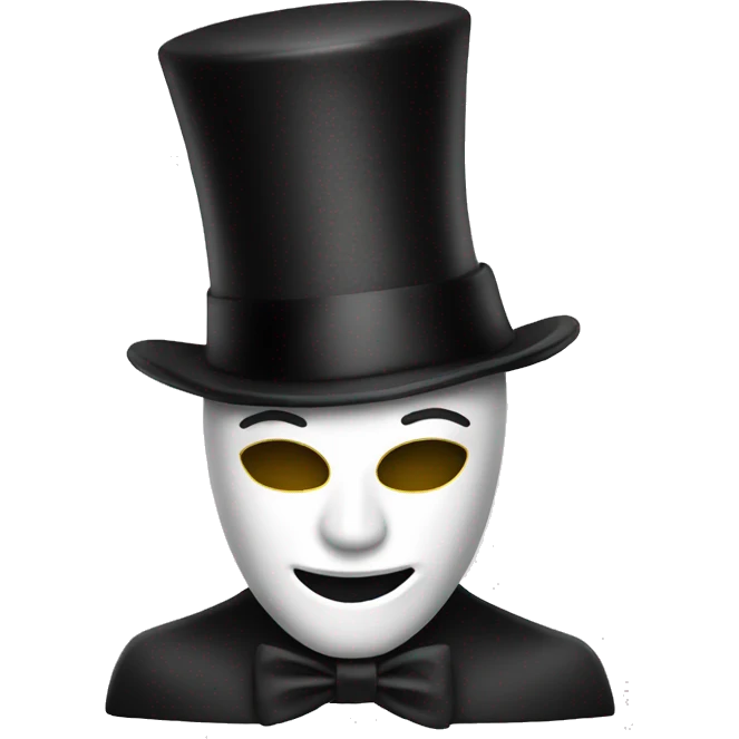 Wite mask wearing a party top hat emoji