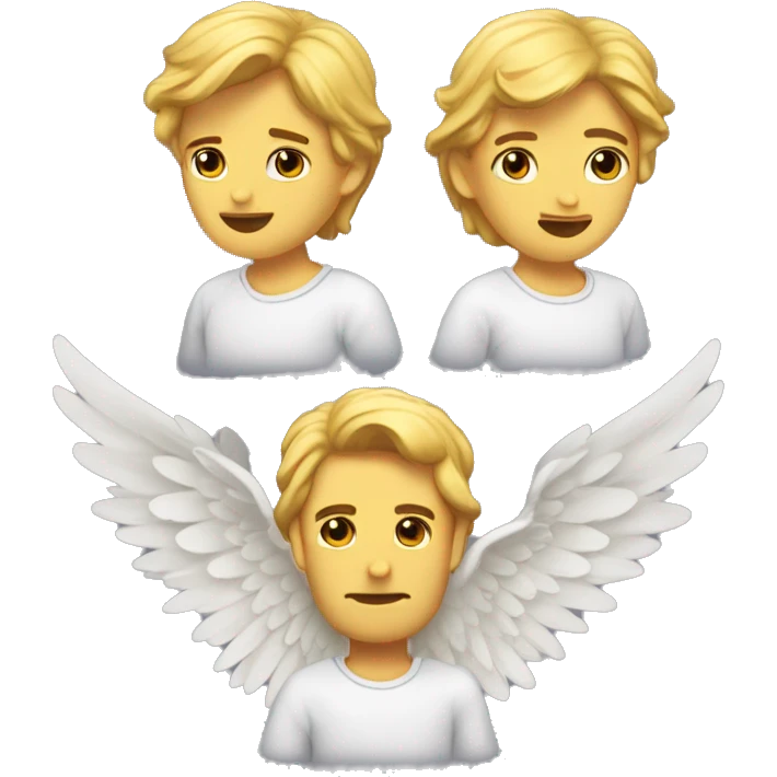 I want you to make an internet with two wings In The middle I won't an angel withThe middle I won't an angel with a golden crown on hair head emoji