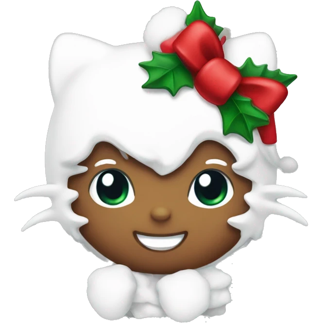 Christmas hello kitty emoji