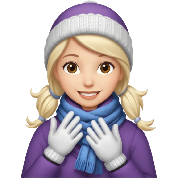 Émotif de femme en hiver  emoji