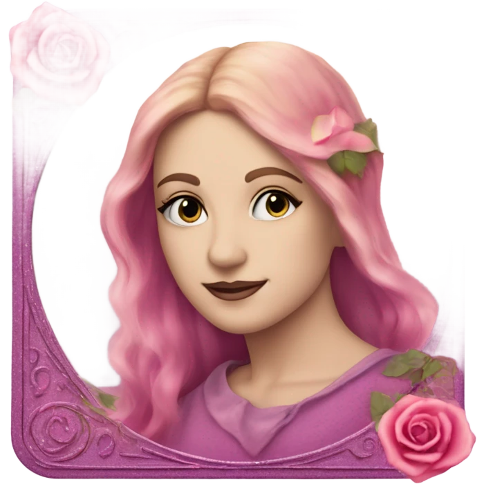 Une carte de tarot rose à paillette emoji