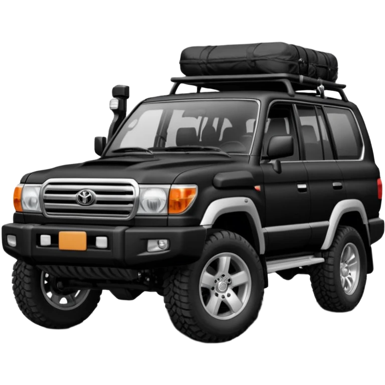 Modified Toyota landcr new model black color emoji