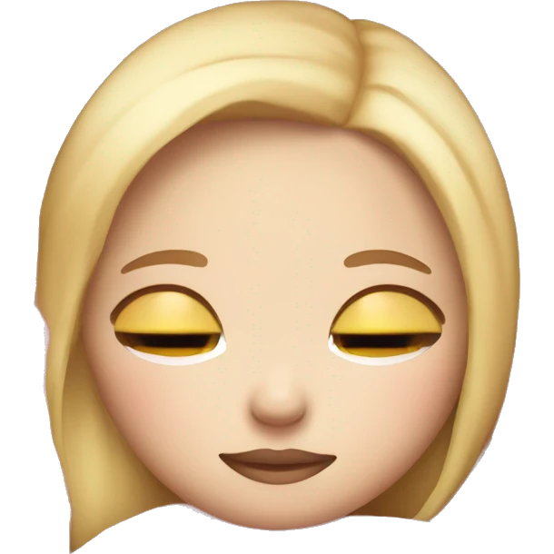 Blonde hair girl white skin sleeping with pink blanket emoji