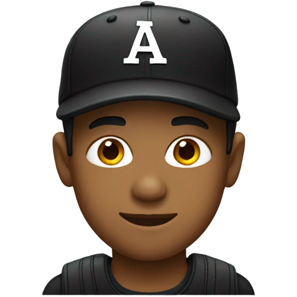 boy in black baseball cap emoji