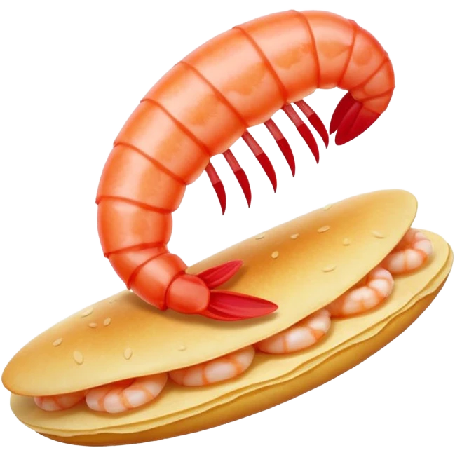 Shrimp holding Pringle  emoji