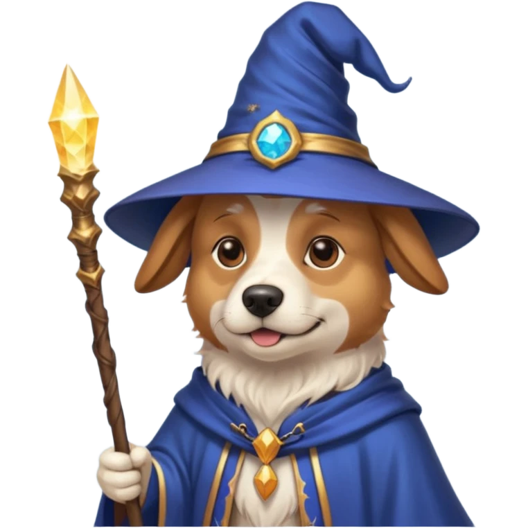 Dog wizard emoji