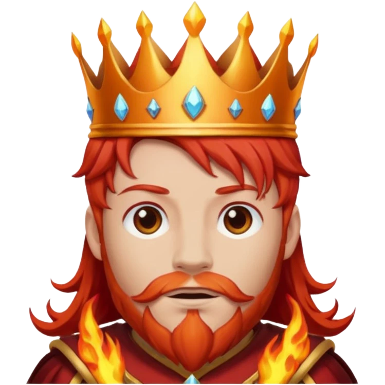 portrait of flame king emoji