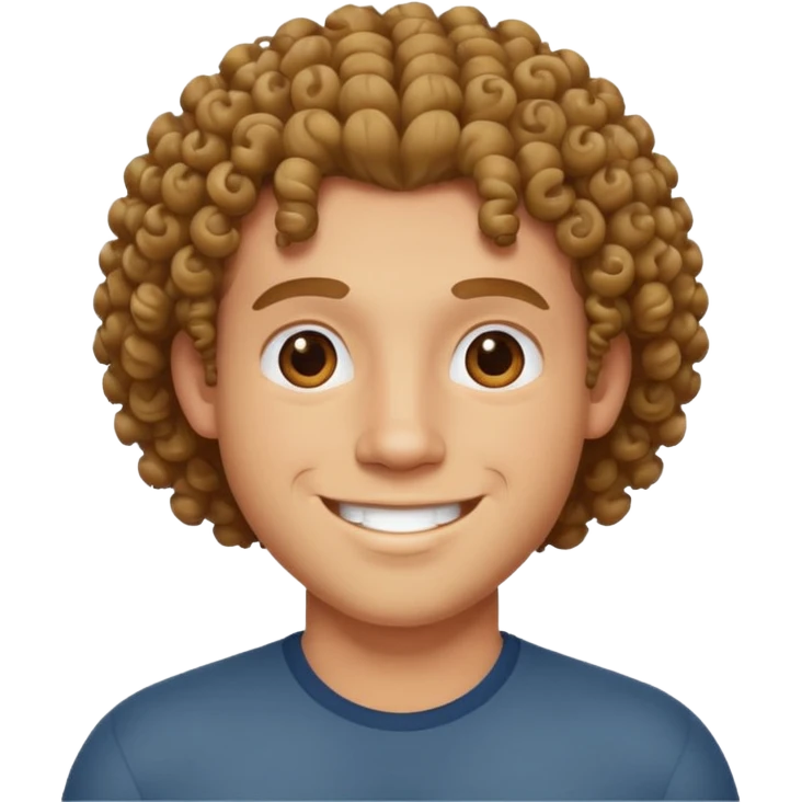 heavy young man with curles emoji